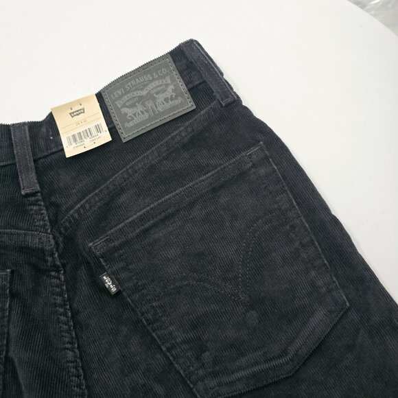 NWT Levi's Ribcage Bell Bottom Flare Corduroy Pants 70s Size 29 Black - Picture 5 of 8